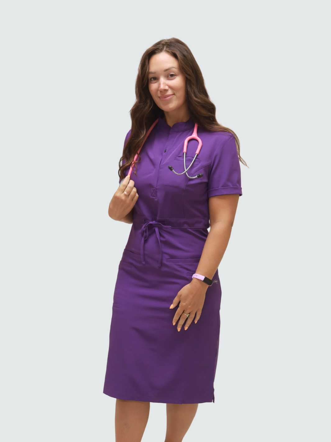 dresses for less - discount scrubs and fashion Women's Medical Scrub Dress | Purple black short dress lcziwo was founded on An Unusual Honor – US Child Size:Child-2