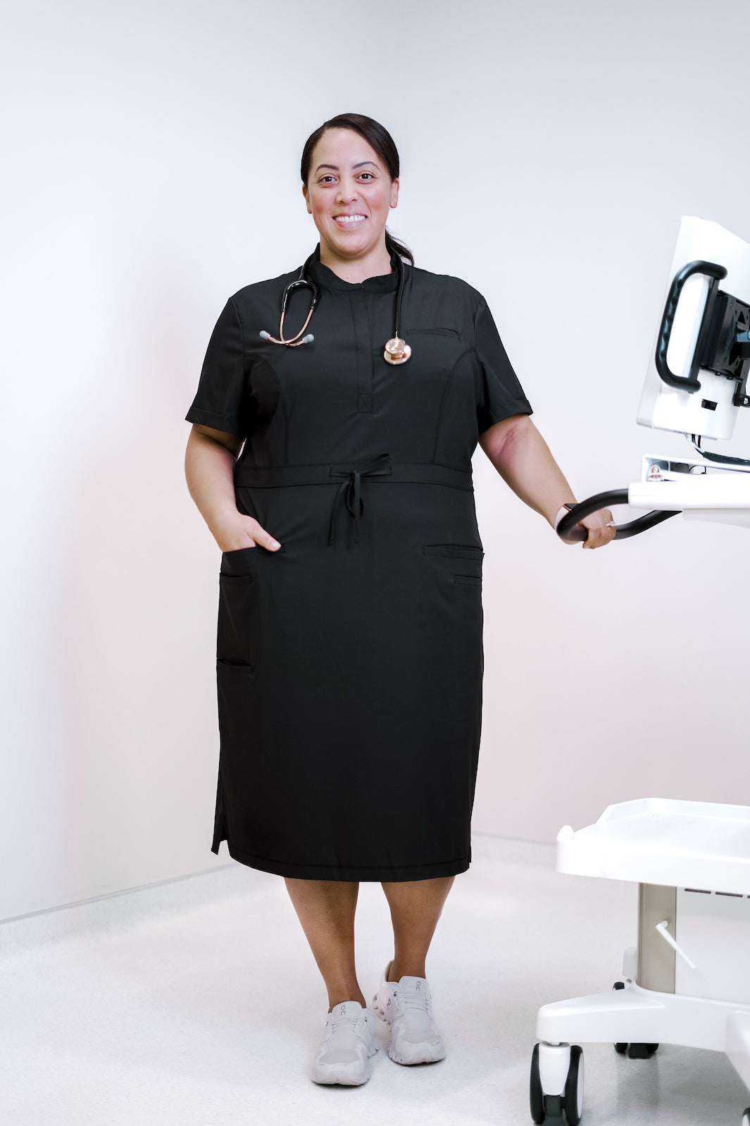 Women's Medical Scrub Dress | Black