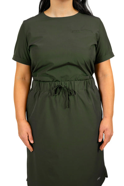 The Effortless Scrub Top- Olive Green