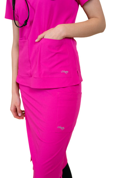 Original Scrub Skirt - Shocking Pink