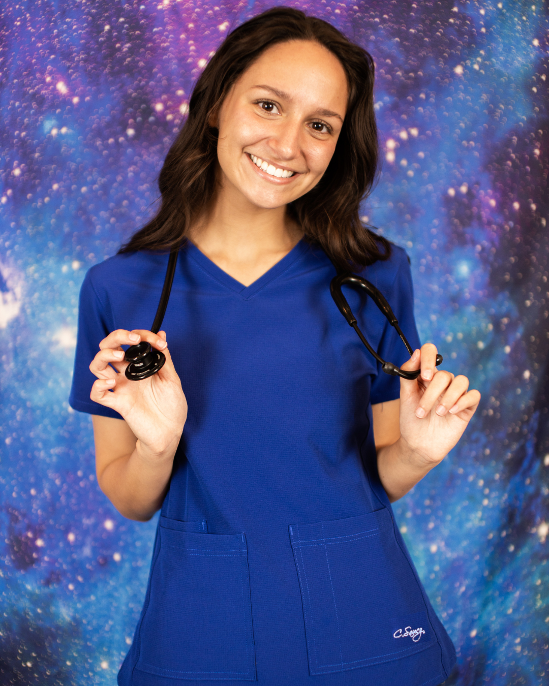 Original Scrub Top - Galaxy Blue