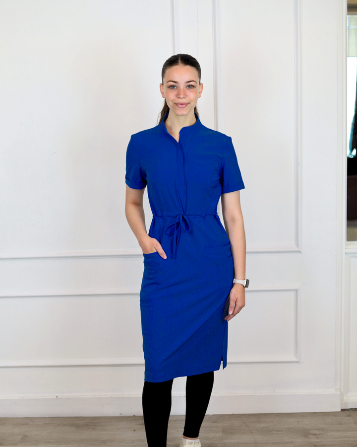 blue scrub dress Women's Medical | Galaxy it repels lint