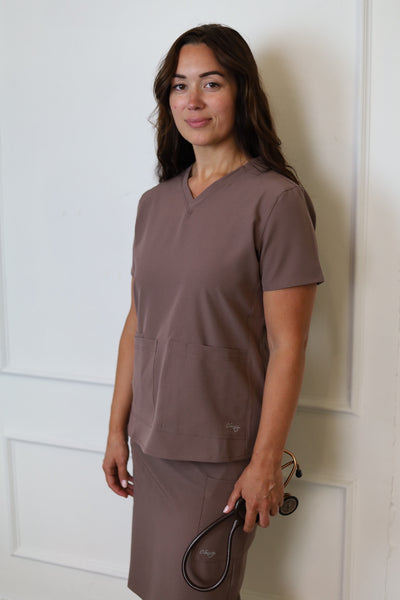 Original Scrub Top - Mocha Latte