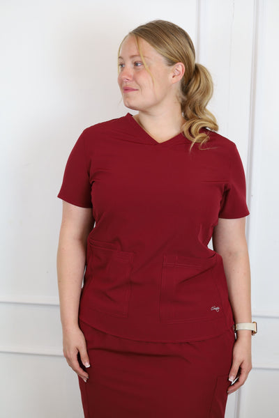 Original Scrub Top - Cranberry