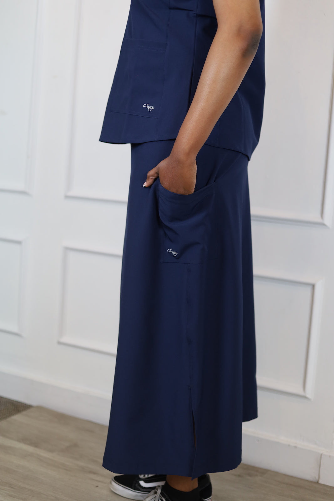 Original Ankle Length Scrub Skirt - Navy Blue