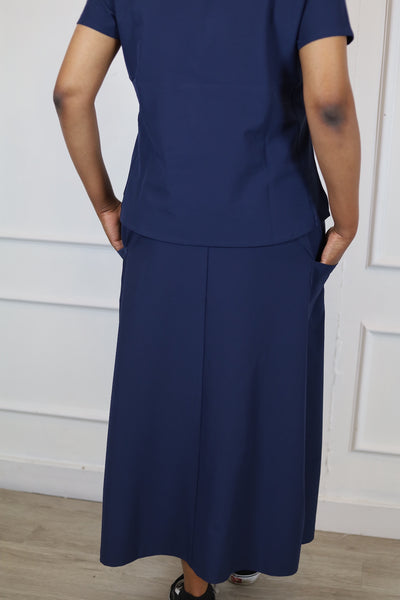 Original Ankle Length Scrub Skirt - Navy Blue