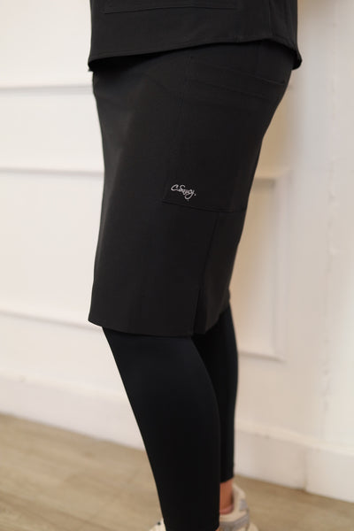 Original Scrub Skirt w/ Attached Leggings - Black