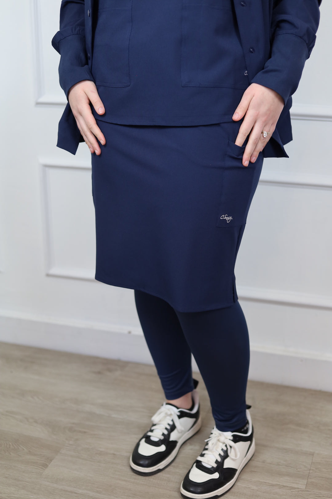 Original Scrub Skirt w/ Attached Leggings - Navy Blue