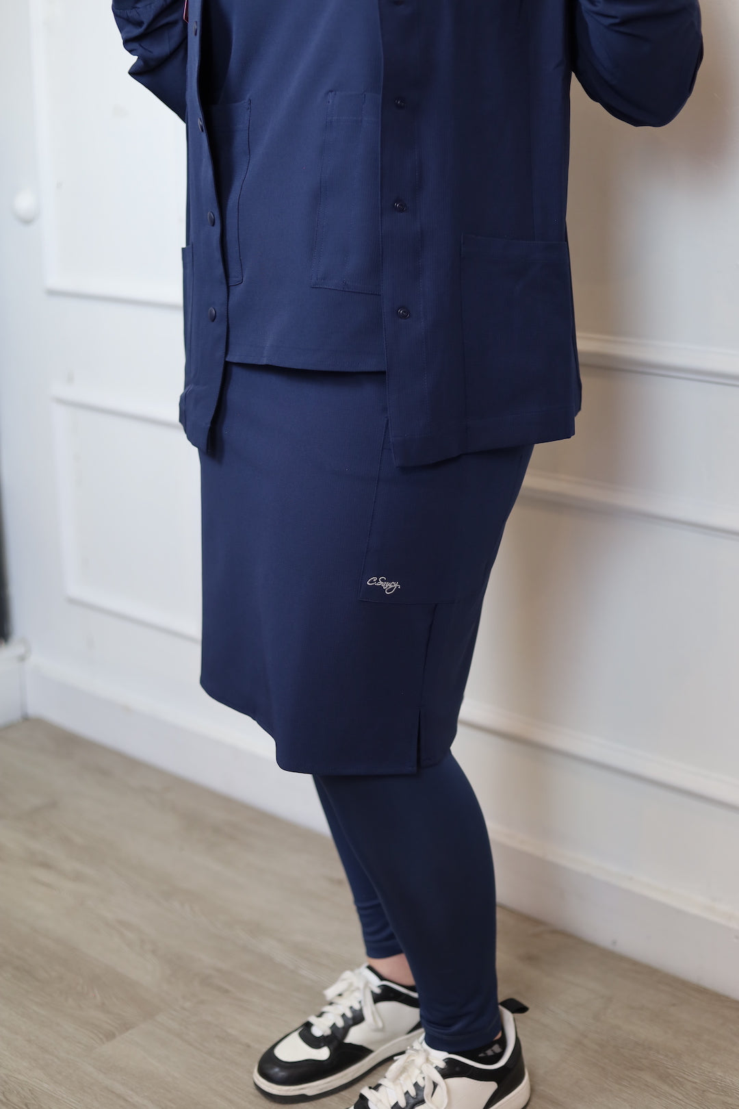 Original Scrub Skirt w/ Attached Leggings - Navy Blue