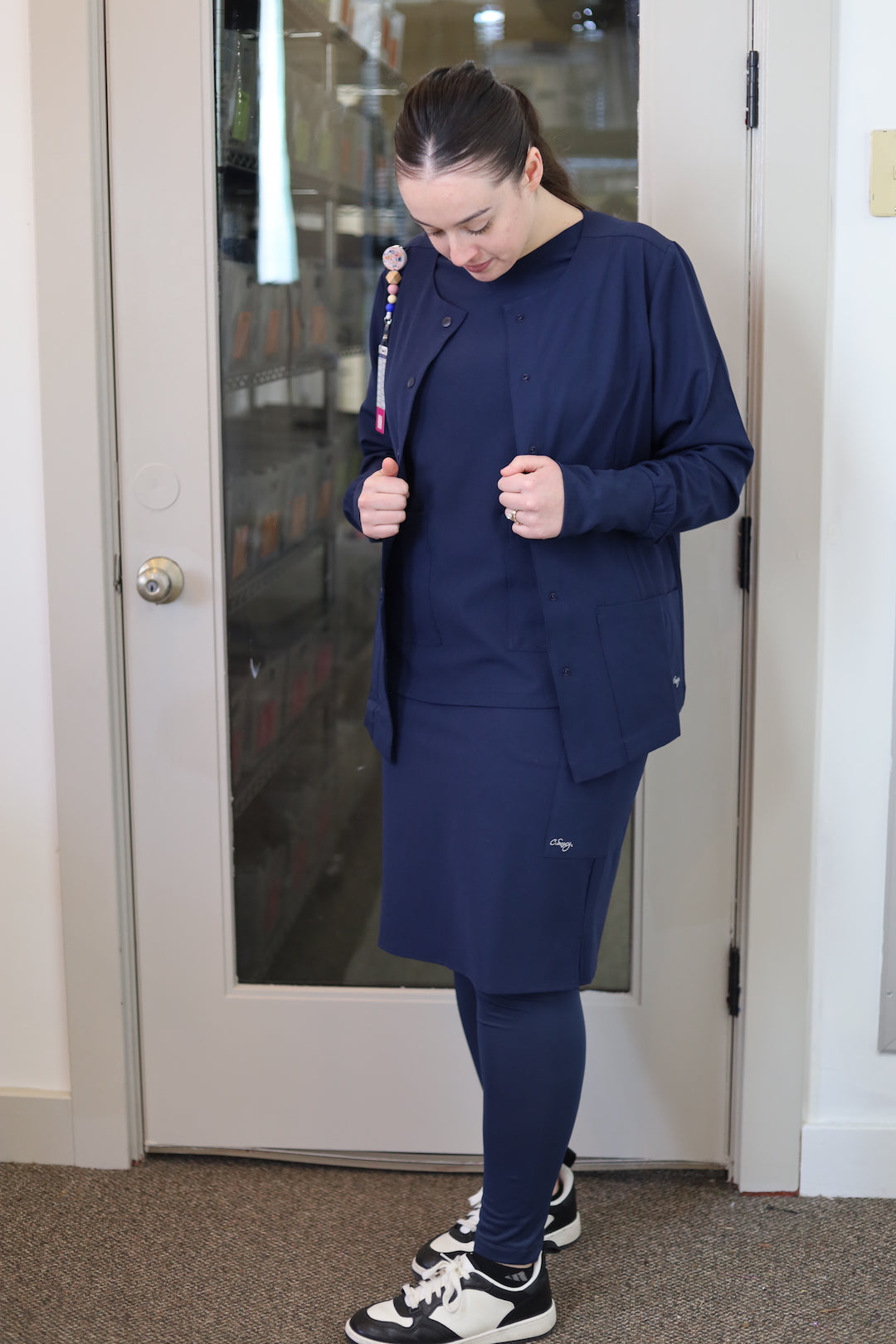 Original Scrub Skirt w/ Attached Leggings - Navy Blue