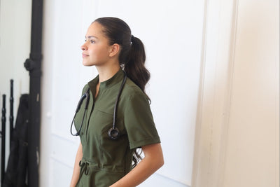 The Iconic Scrub Dress in the Original Collection | Olive Green