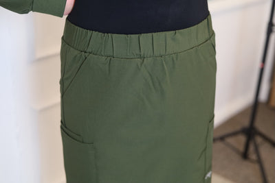 Original Scrub Skirt w/ Attached Leggings - Olive Green