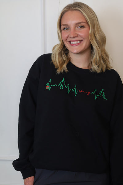 "Holiday Heartbeat" Christmas Crewneck | Limited Edition 🎄