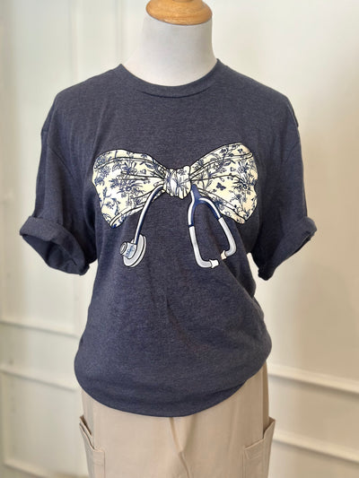 NURSES WEEK TRIBUTE TEE "Stethoscope Bow"