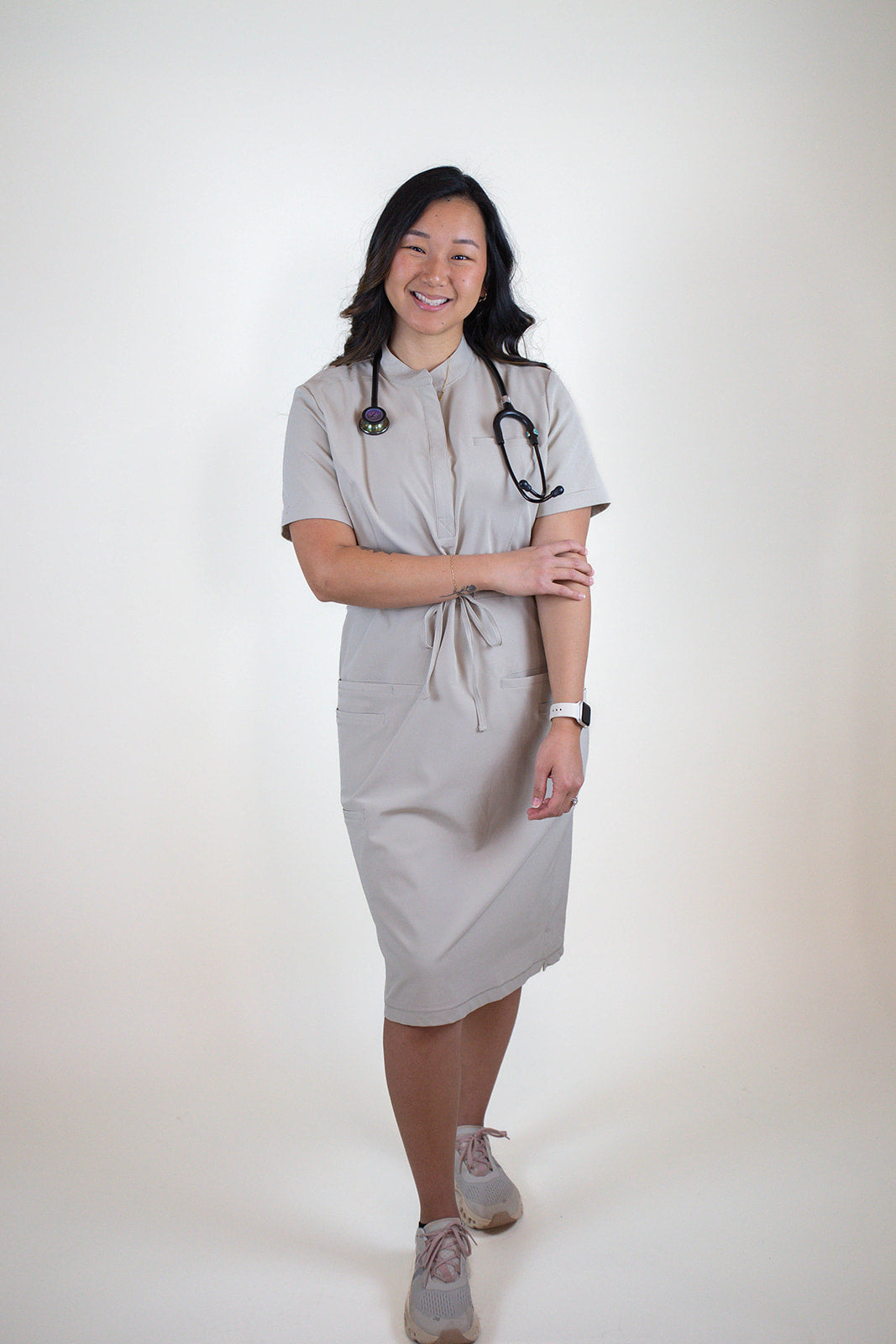 Women's Medical Scrub Dress | Khaki