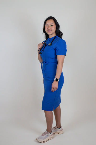 ceil blue scrub dress Women's Medical Scrub Dress | Royal Blue