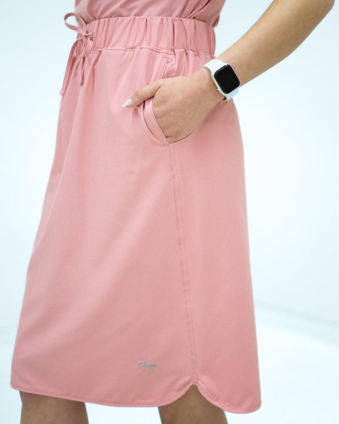 The Anywhere Scrub Skirt- Melon