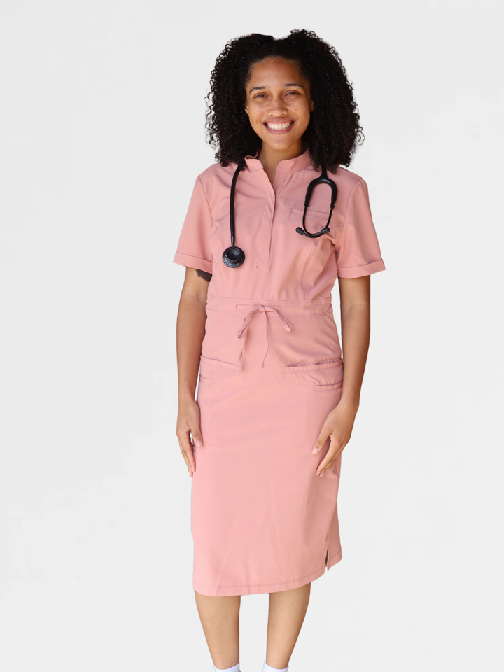 Women's Medical Scrub Dress | Desert Clay