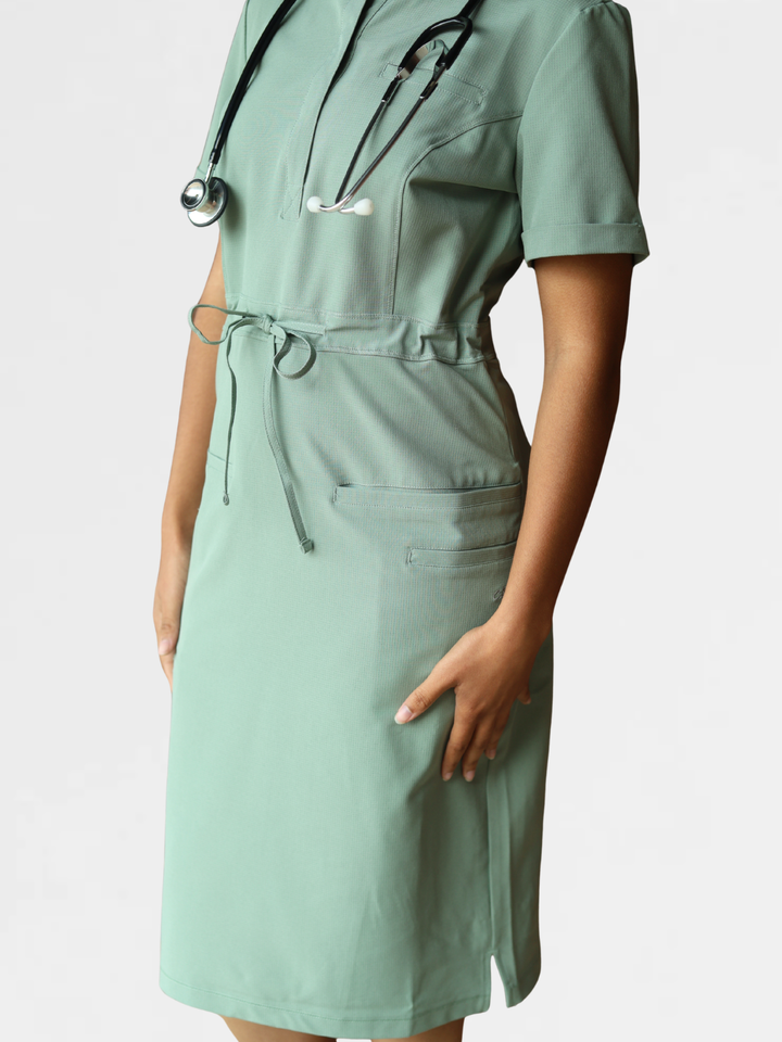 dresses for less discount scrubs and fashion Women's Medical Scrub Dress | Garden Sage