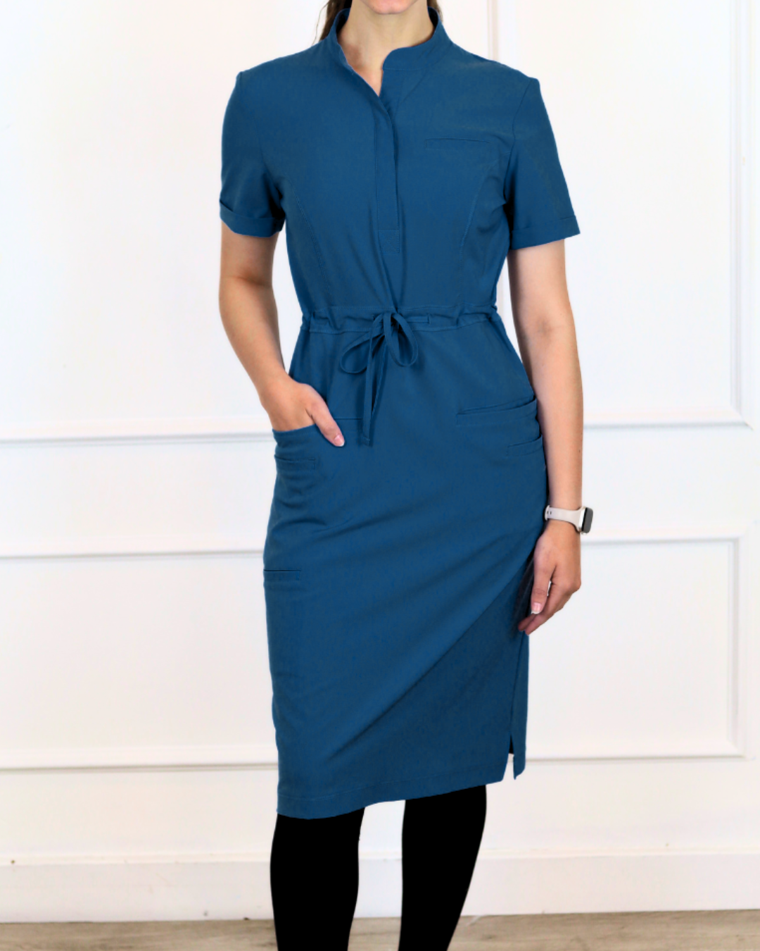Women's Medical Scrub Dress | Caribbean Blue