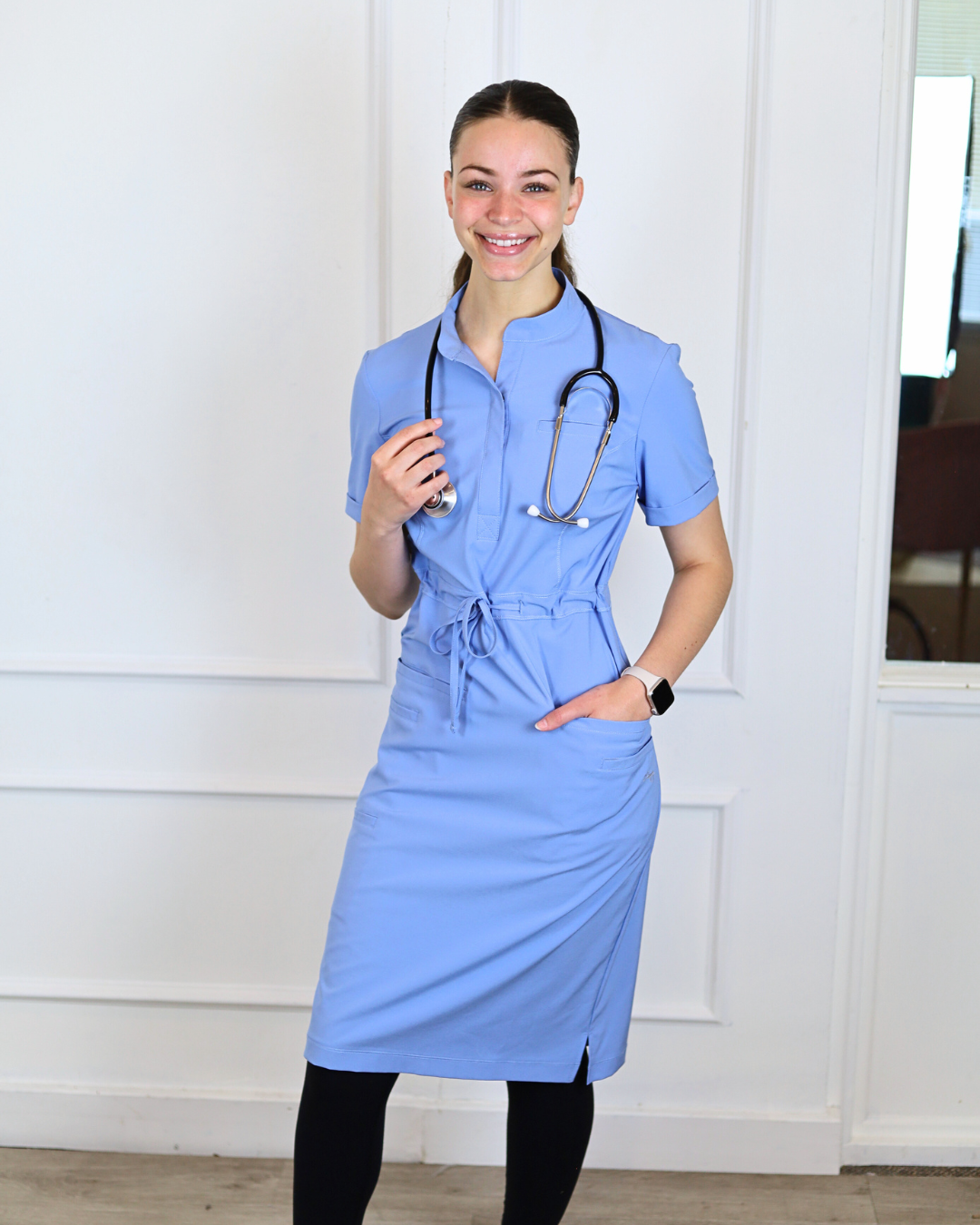 The Iconic Scrub Dress | Ceil Blue