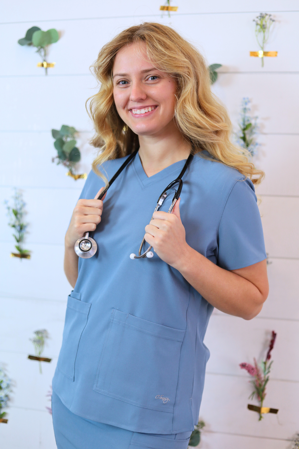 Original Scrub Top - Stone Blue