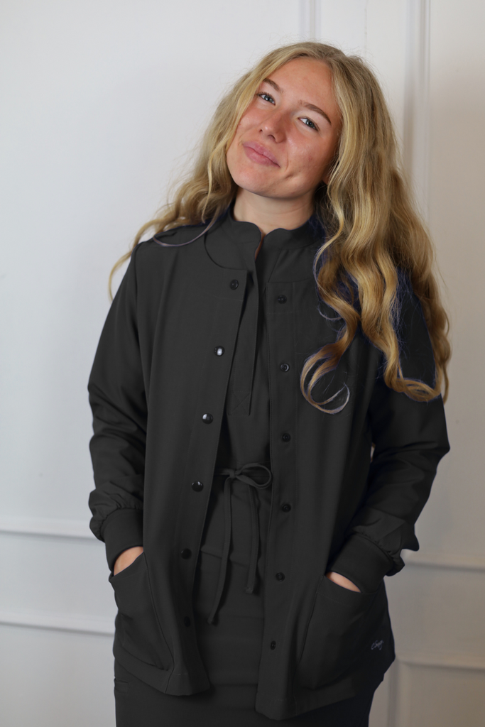 SCYRAY logo coat / black Women